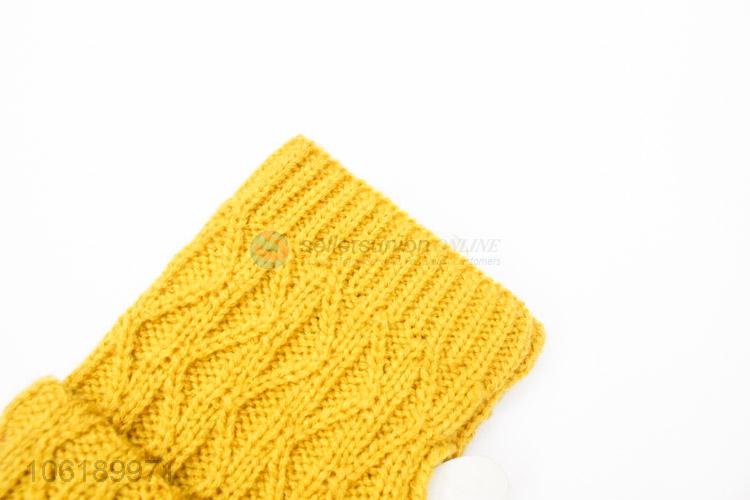 Excellent Quality Knit Warm Long Stretch Fingerless Gloves