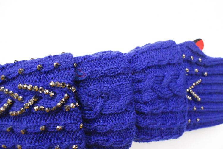 Wholesale Top Quality Women Winter Warmer Knitted Long Fingerless Gloves Mitten