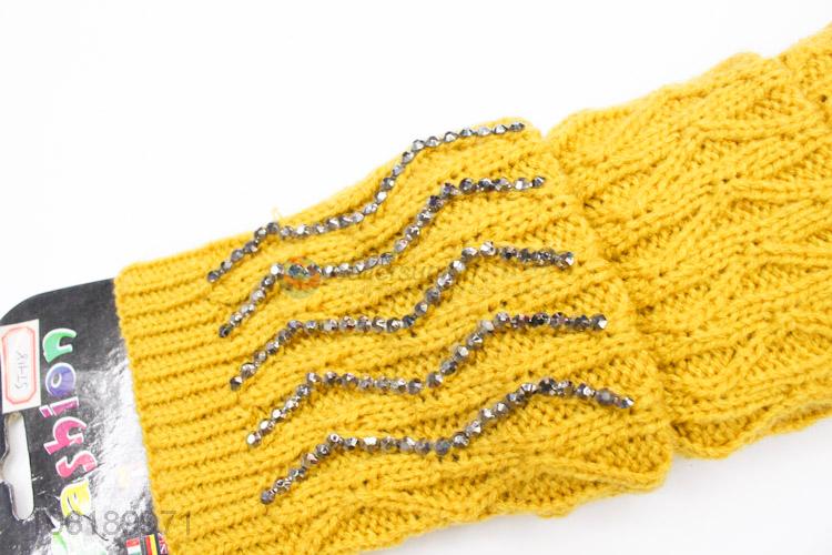 Excellent Quality Knit Warm Long Stretch Fingerless Gloves