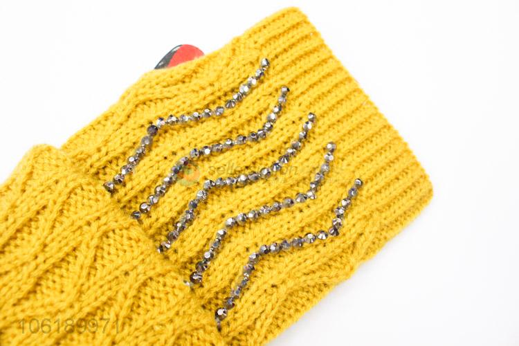 Excellent Quality Knit Warm Long Stretch Fingerless Gloves