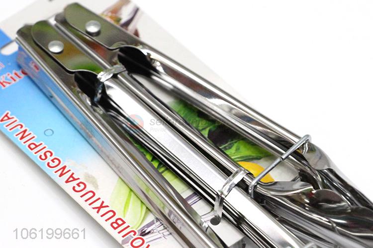 Factory Price 2Pcs Stainless Steel Food Tong