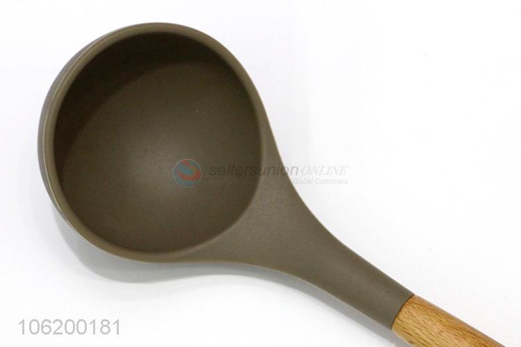 Good Quality Oak Wood Handle Ladle Soup Spoon Kitchen Ladle