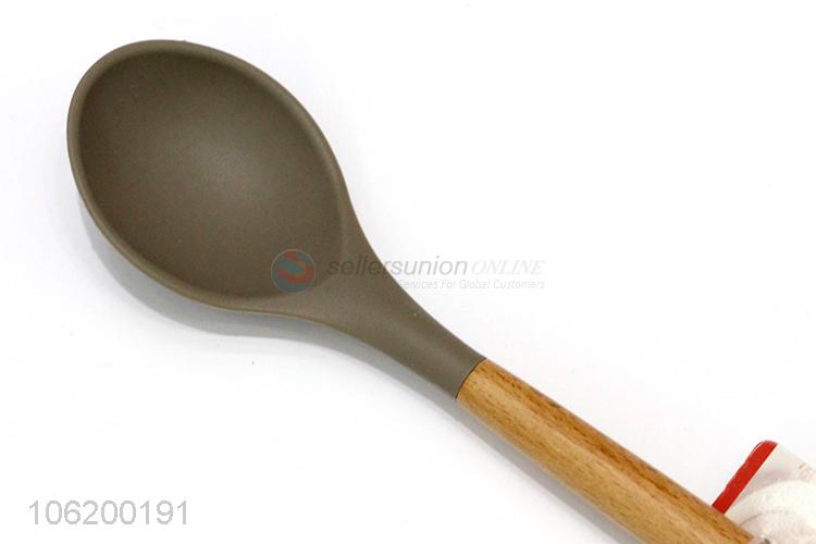 New Cheap Heat Resistance Long Handle Silicone Meal Spoon