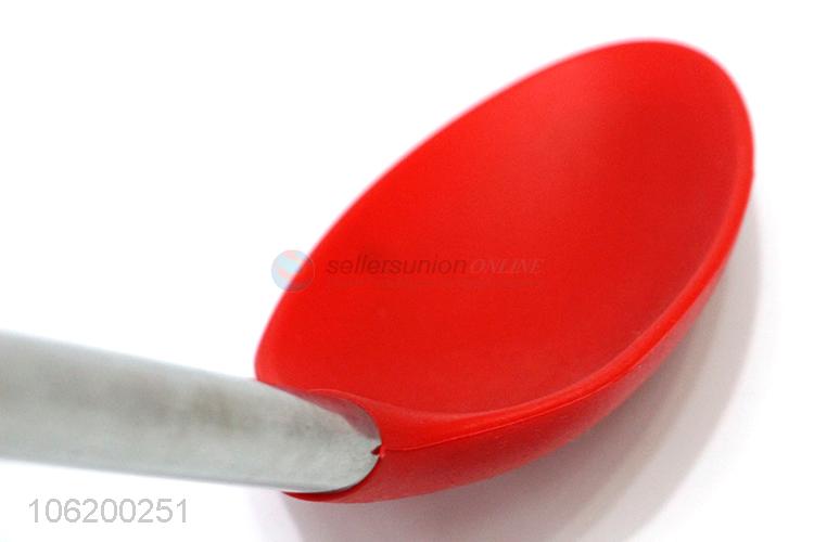 Heat-Resistant Long Handle Silicone Soup Meal Rice Cooking Spoon