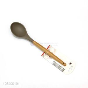 New Cheap Heat Resistance Long Handle Silicone Meal Spoon