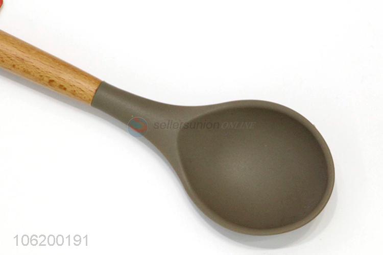 New Cheap Heat Resistance Long Handle Silicone Meal Spoon