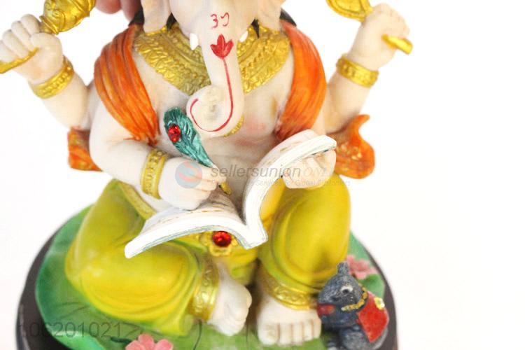 New Handmade Handpainted Figurine Resin Handicraft Lord Ganesha Statue