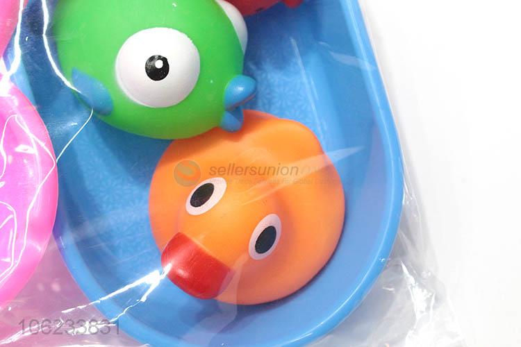 Wholesale 5Pcs Set Silicone Animal Baby Bath Tub Squirt Toys Set For Kids