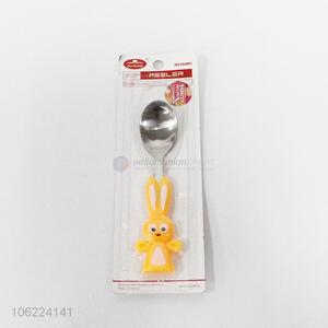 Top quality stainless steel kids children's spoon with palstic handle