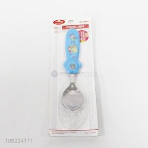 Premium quality children plastic hande stainless steel spoon