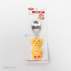 Hot style children kids stainless steel spoon with bear shape handle