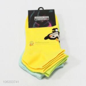 OEM factory 3pairs polyester knitted ankle socks