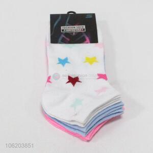 Delicate 3pairs polyester knitted ankle socks