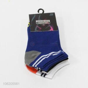 Excellent quality 3pairs polyester knitted ankle socks