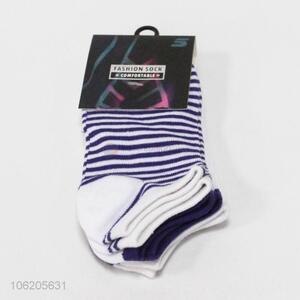 Premium quality 3pairs polyester knitted ankle socks