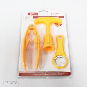 Factory price nut cracker, fruit peeler and bottle opener set