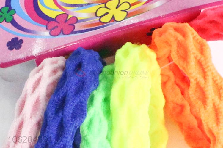 Low price candy-colored chunky twisty cotton hair rope