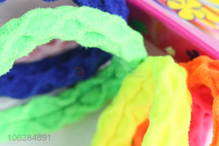 Low price candy-colored chunky twisty cotton hair rope