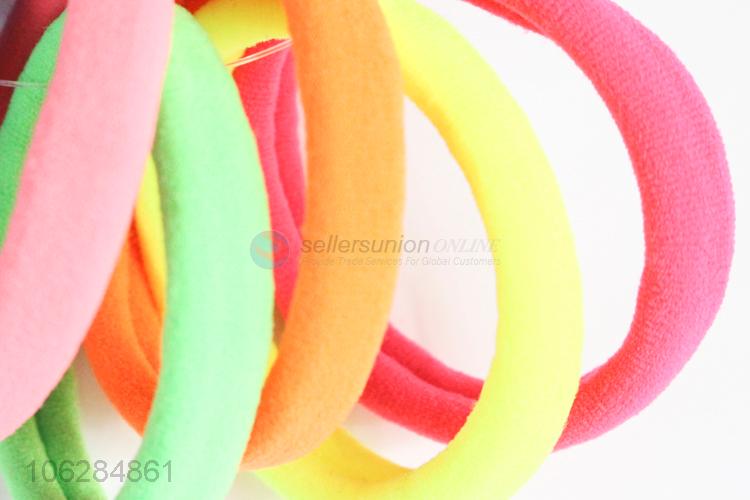 Best quality durable multicolor elastic cotton hair ring