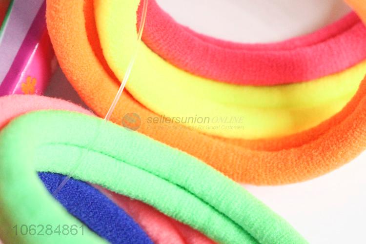 Best quality durable multicolor elastic cotton hair ring