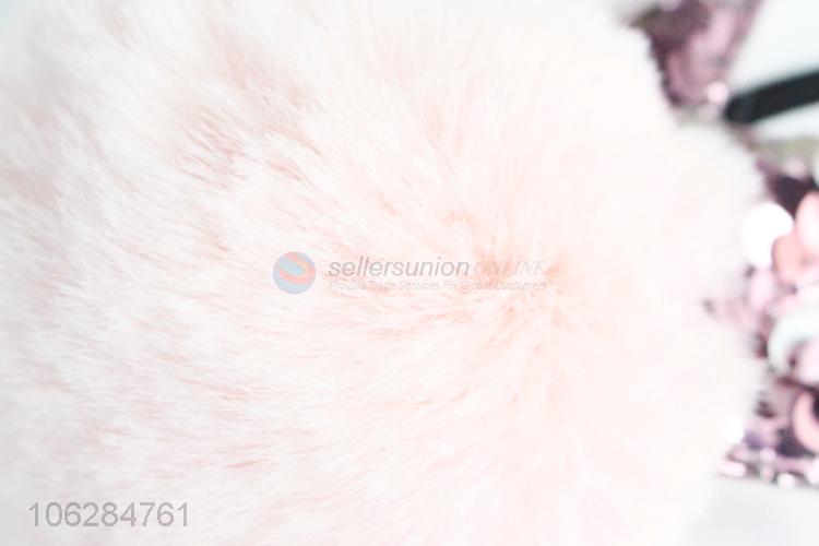 Premium quality crown sequins imitation fur ball hair rope