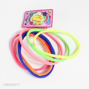 Customized cheap thin candy-colored cotton hair rings