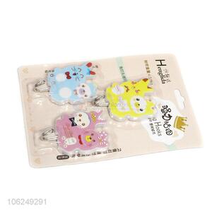 Bottom price 3pcs cartoon animal design sticky hooks