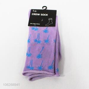 Wholesale dandelion pattern ladies crew socks