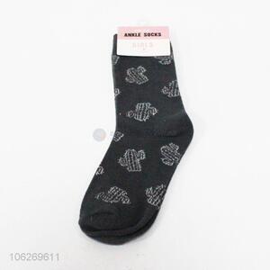 Promotional cactus pattern women ankle socks