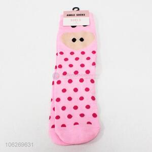 Customized polka dots women ankle socks