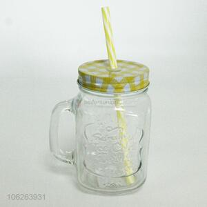 New Design Glass Cup Water Cup With Straw