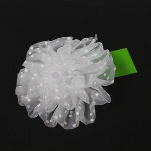 Good quality white polyester flower hair ring