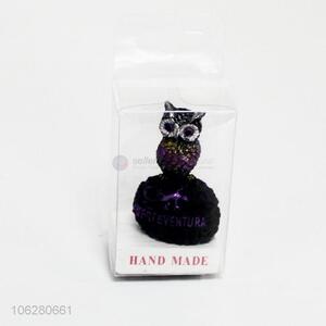 Fashion design owl shape resin crafts ornaments