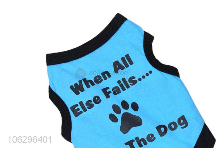 Good Quality Cotton Vest With Paw Pattern For Pet