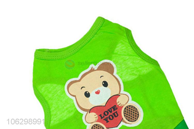 Fashion Cartoon Pattern Colorful Cotton Vest For Pet