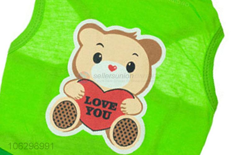 Fashion Cartoon Pattern Colorful Cotton Vest For Pet