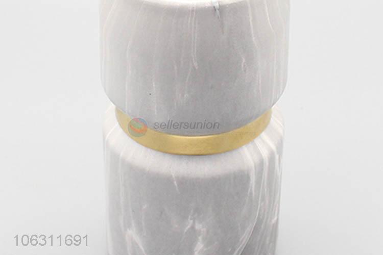 Hot sale modern decoration marble effect ceramic vase