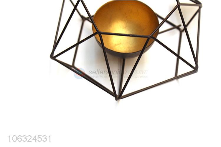 Hot Selling Wedding Tabletop Decor Modern Geometric Shape Iron Candlestick Holder