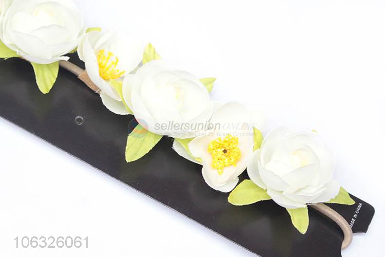 High Sales Girls Flower Hair Accessories Elastic Headband