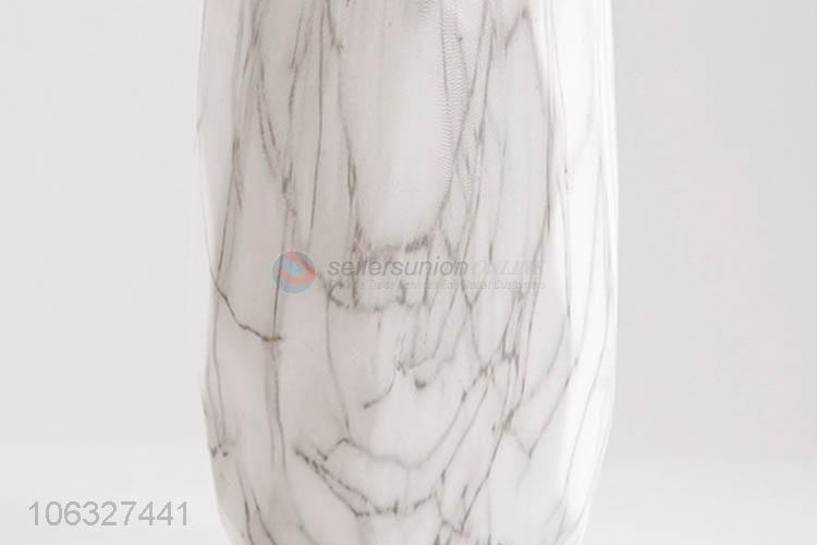 Modern Geometric Vase White Marble Pattern Designs Ceramic Flower Vase