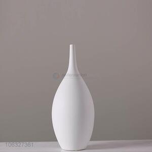 Simple Design Home Decoration White Matte Ceramic Flower Vase