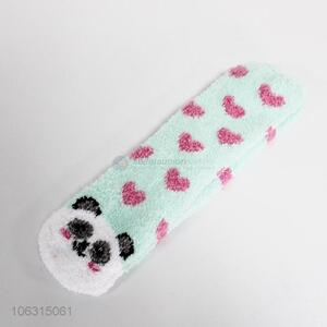 Great sales lovely panda&heart pattern women winter socks