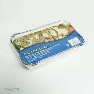 Hot sale 3pcs rectangle aluminum foil box packing tray