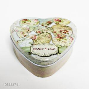 Top sale heart shaped packing box tinplate candy box cookie cans