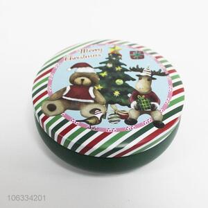 Promotional round gift packing box tinplate cans candy box