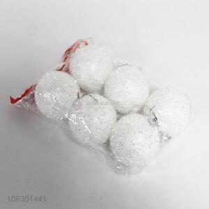 New product 6pcs white foam christmas ball pendant