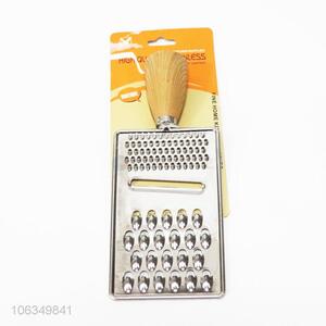 Good Quality Stainless Steel Plane Ginger Grater with Wooden Handle