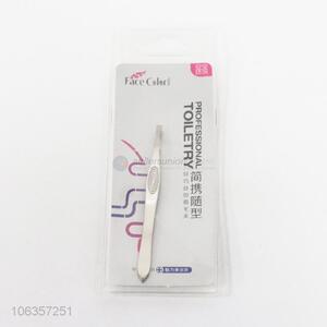 Credible quality makeup tools stainless steel eyebrow tweezers