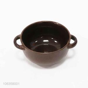 Bottom price ceramic bowl with double handle