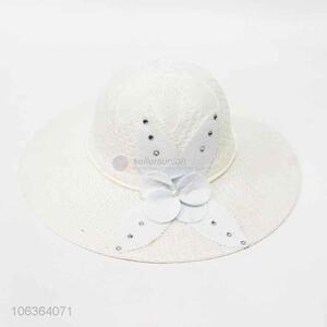 Custom women summer breathable polyester straw sunhat